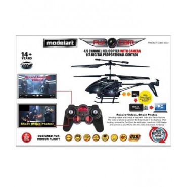 Modelart 4.5 Channel Helicopter with Camera - Black